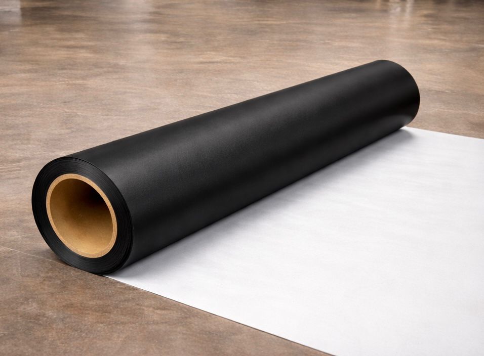 High Quality 4 mil Permanent Floor Wrap Vinyl – Matte Black